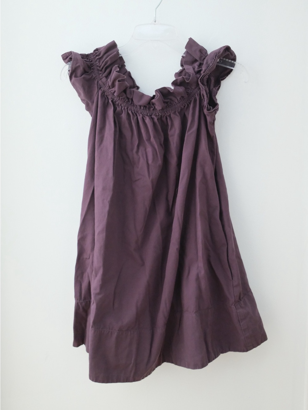 Free People Ruffle Off-The-Shoulder Plum Dress